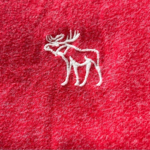 Abercrombie & Fitch Muscle T-Shirt Short Sleeve Big Moose Men's Red Size XL - Picture 4 of 7